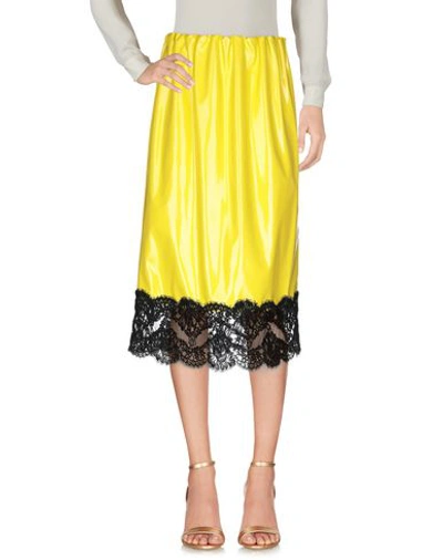 Shop N°21 Midi Skirts In Yellow
