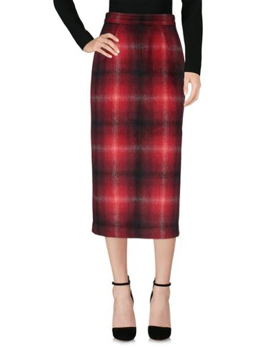 Shop N°21 Midi Skirts In Red