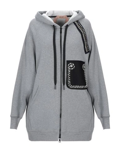 Shop N°21 Hooded Sweatshirt In Grey