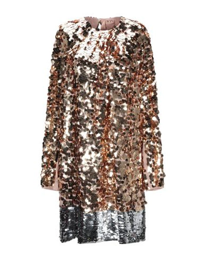 Shop N°21 Woman Mini Dress Gold Size 4 Acetate, Silk