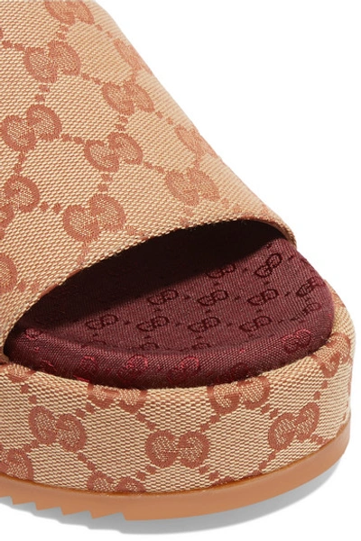 GUCCI Angelina logo-detailed coated-canvas platform sandals 