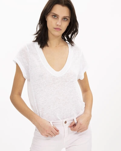 Shop Iro Palmy T-shirt In White