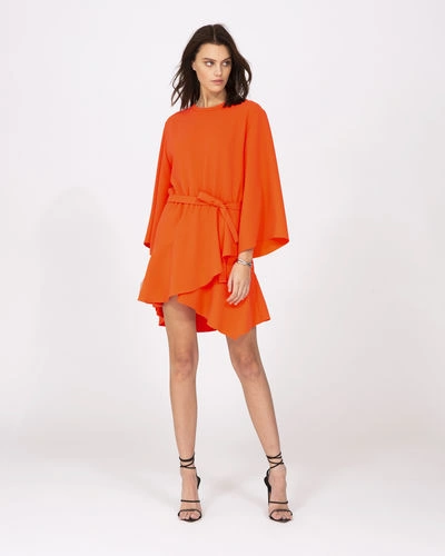 Shop Iro Layer Dress In Orange