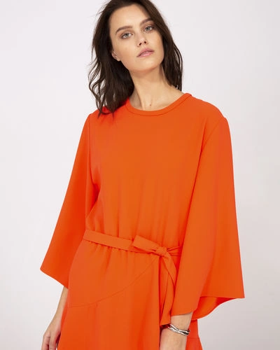 Shop Iro Layer Dress In Orange