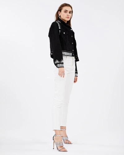 Shop Iro August Jacket In Black/white