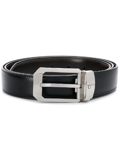 Shop Montblanc Reversible Belt In Black