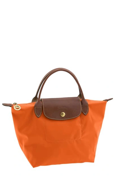 Shop Longchamp 'mini Le Pliage' Handbag - Orange In Saffron