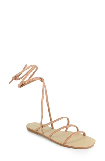Shop Cupcakes And Cashmere Florens Sandal In Tan Leather