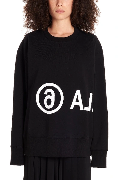 Shop Mm6 Maison Margiela Sweatshirt In Black