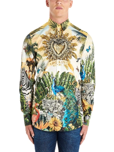 Shop Dolce & Gabbana Latin King Shirt In Multicolor
