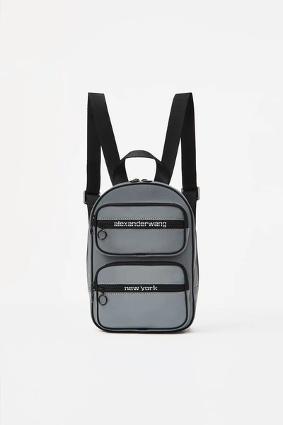 Shop Alexander Wang Attica Nylon Sport Backpack In Reflective Silver