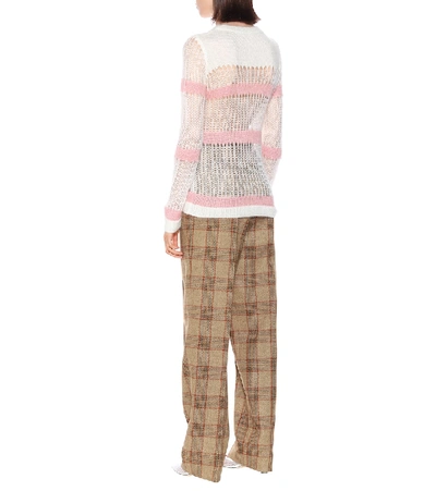 Miu Miu Mohair And Wool-blend Sweater In White