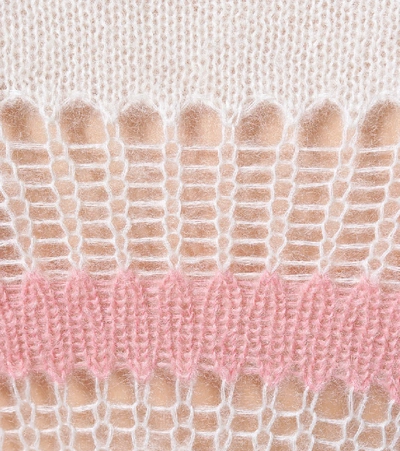 Miu Miu Mohair And Wool-blend Sweater In White