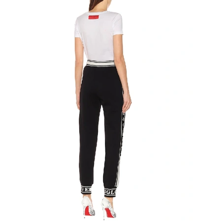 Shop Dolce & Gabbana Logo Cotton Trackpants In Black