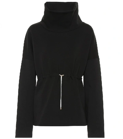 Shop Varley Barton Funnel-neck Sweatshirt In Black