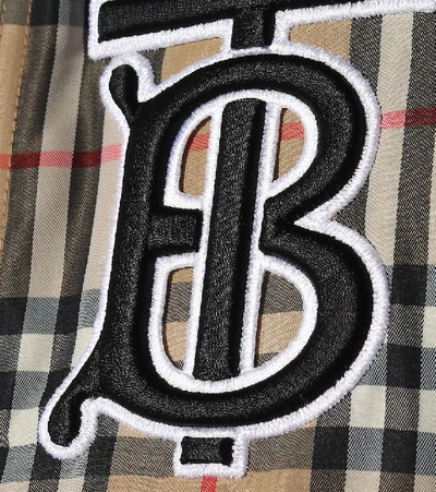 Shop Burberry Vintage Check Bomber Jacket In Beige