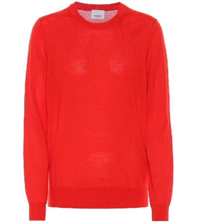 Shop Burberry Merino Wool Sweater In Red