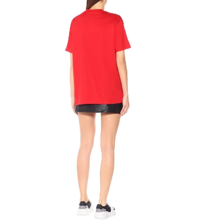Shop Burberry Logo Cotton T-shirt In Red