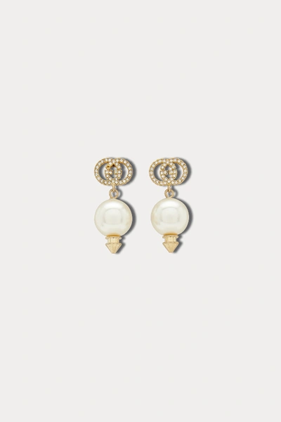 Shop Gucci Perle Earrings In White