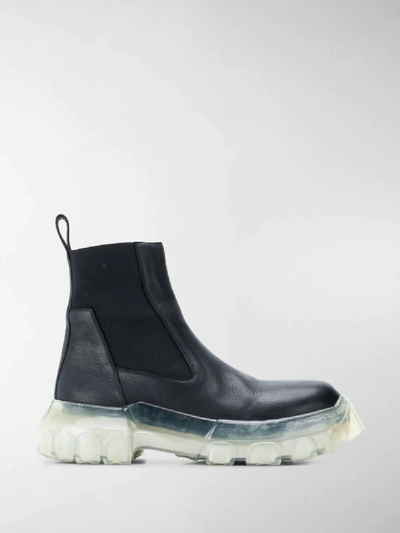 Shop Rick Owens Bozo Platform Ankle Boots In Black