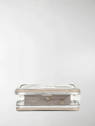 Shop Anya Hindmarch In-flight Pouch In Metallic