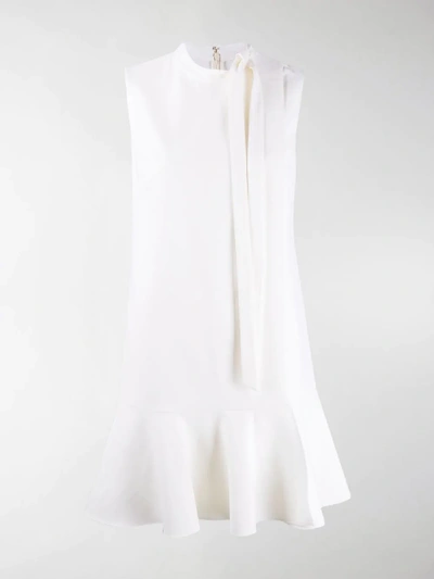 Shop Valentino Ruffle Hem Dress In White