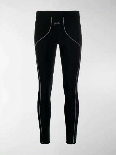 Shop A-cold-wall* * Contrast Piping Sport Leggings In Black