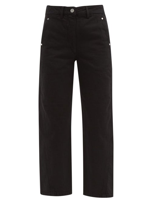 Lemaire Twisted Cropped Straight Leg Jeans In Black | ModeSens