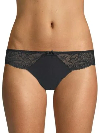 Shop Simone Perele Andora Cotton Bikini Underwear In Black