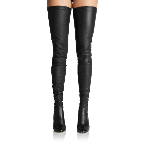 high end thigh high boots