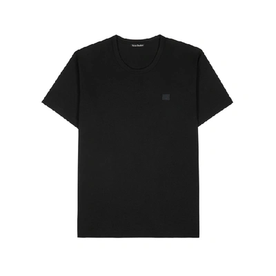 Shop Acne Studios Black Logo-print Cotton T-shirt