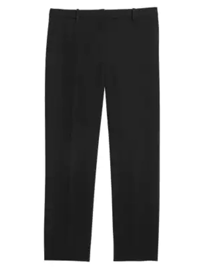 Shop Theory Crepe Cropped Tailered Trousers In Black