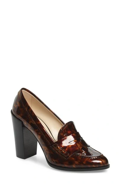 Shop Tod's Loafer Pump In Tortoise