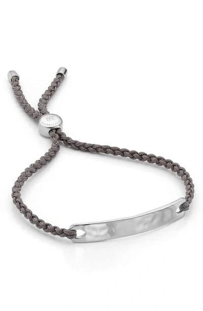 Shop Monica Vinader Engravable Havana Friendship Bracelet In Mink/ Sterling Silver