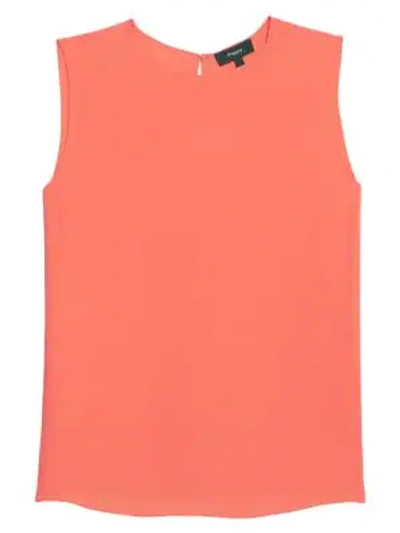Shop Theory Continuous Silk Tank Top In Neon Pink