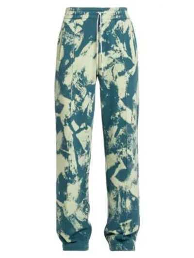 Shop Off-white Tie-dye Track Trousers In Gasoline White