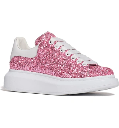 Shop Alexander Mcqueen Sneaker In Pink Glitter