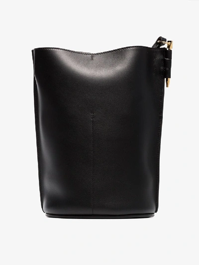 Shop Loewe Black Gate Anagram Bucket Bag