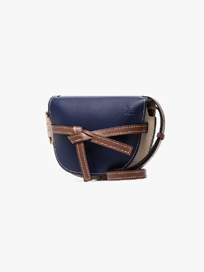 Shop Loewe Blue Gate Small Shoulder Bag