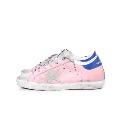 Shop Golden Goose Superstar Sneakers In Pink Nabuk/ice Star