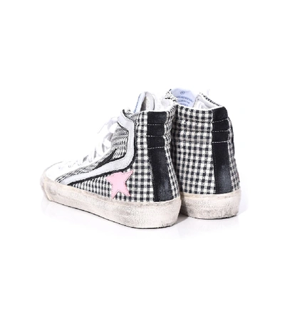 Shop Golden Goose Slide Sneakers In White Check/pink Star In Multi