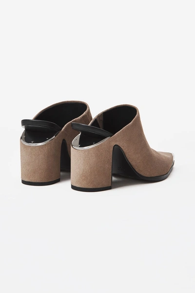 Shop Alexander Wang Su Suede Mule In Sand