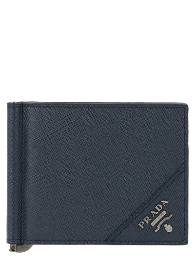 Shop Prada Wallet In Blue