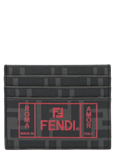 Shop Fendi Roma Amor Cardholder In Black