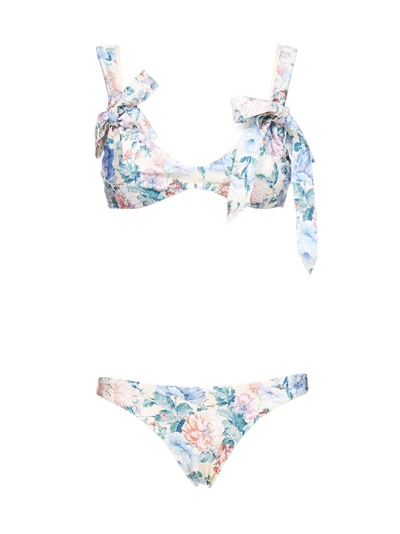 Shop Zimmermann Swimwear In Cream Floral