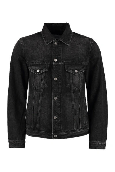 Shop Givenchy Denim Jacket In Black