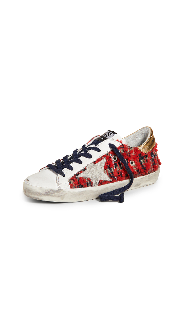 golden goose tartan sneakers