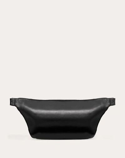 Shop Valentino Garavani Uomo Vring Smooth Calfskin Belt Bag In Black