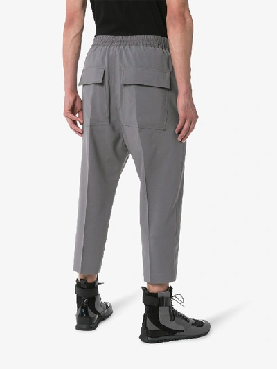 Shop Rick Owens Astaires Drop Crotch Trousers In Grey
