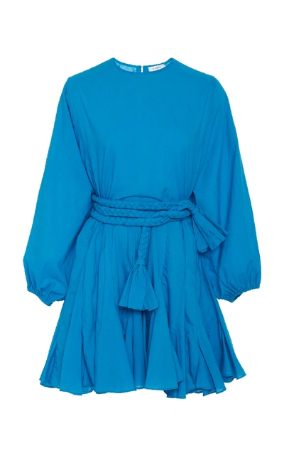 Shop Rhode Ella Belted Mini Dress In Blue
